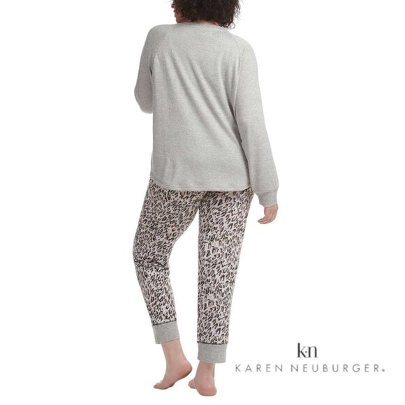Karen Neuburger | Live Love Lounge 3-Piece Lounge Set | Gray Leopard | NWOT - Picture 4 of 6
